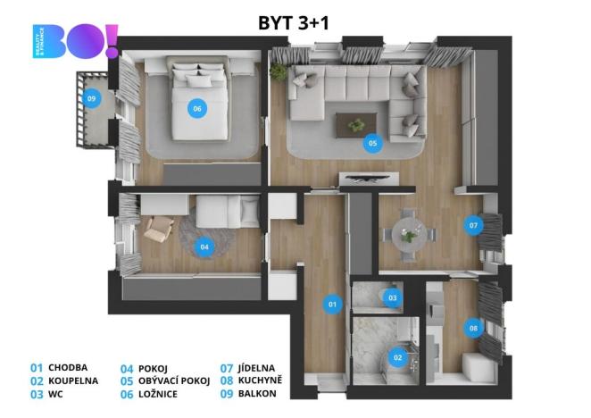 Prodej bytu 3+1, Třinec, Habrová, 72 m2