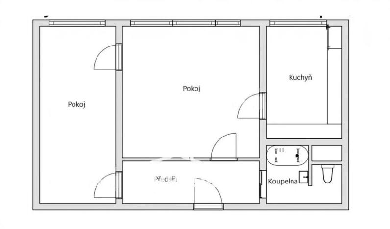Pronájem bytu 2+1, Uherské Hradiště - Mařatice, Sadová, 44 m2