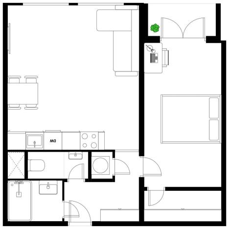 Pronájem bytu 2+kk, Praha - Žižkov, Květinková, 50 m2