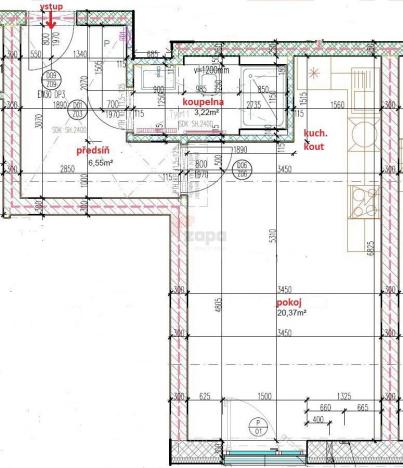 Pronájem bytu 1+kk, Brandýs nad Labem-Stará Boleslav - Brandýs nad Labem, Augustina Lukeše, 33 m2