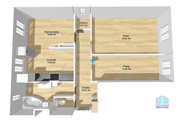 Prodej bytu 3+1, Stráž, 74 m2