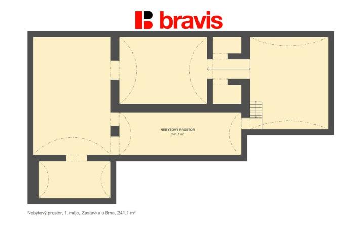 Prodej obchodního prostoru, Zastávka, 1. máje, 241 m2