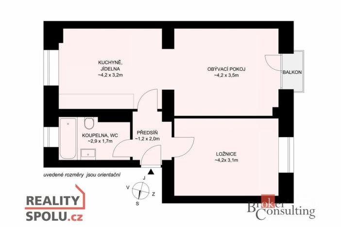 Prodej bytu 2+1, Milevsko, P. Bezruče, 58 m2