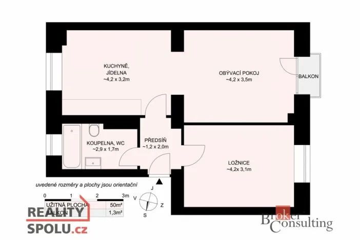 Prodej bytu 2+1, Milevsko, P. Bezruče, 58 m2