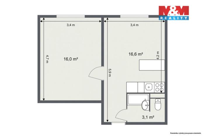 Prodej bytu 1+1, Karlovy Vary - Rybáře, Sibiřská, 38 m2