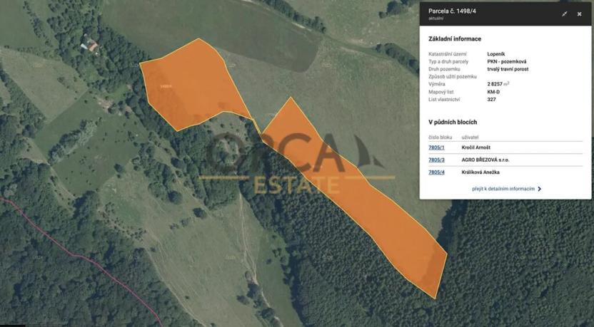 Prodej pole, Lopeník, 1413 m2