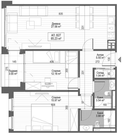 Prodej bytu 3+kk, Sofie, Bulharsko, 85 m2