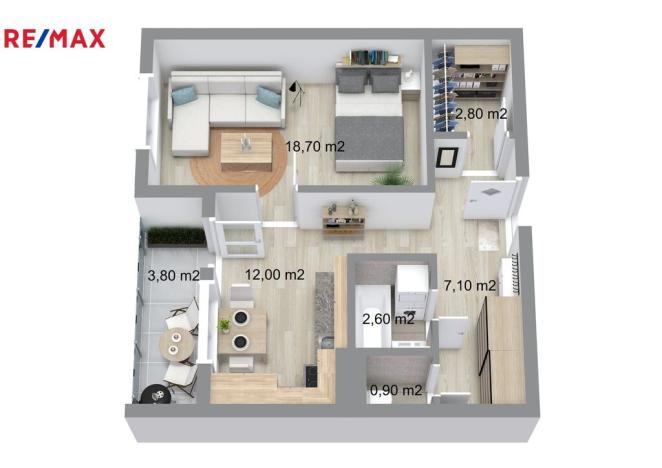 Prodej bytu 1+1, Brno - Řečkovice, Horácké náměstí, 44 m2