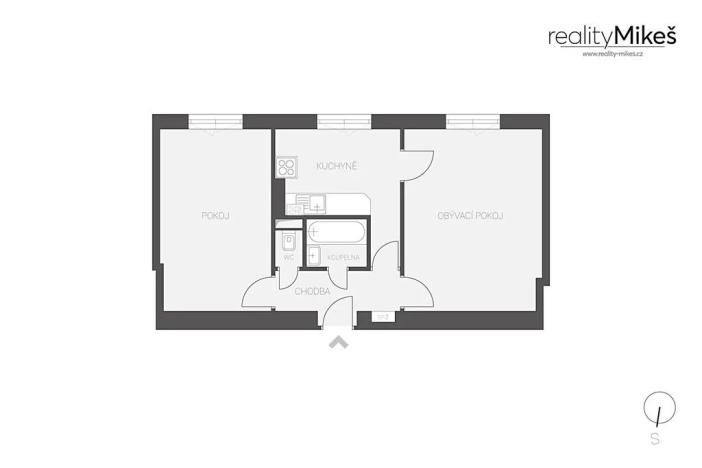 Pronájem bytu 2+1, Železný Brod, Horecká, 51 m2