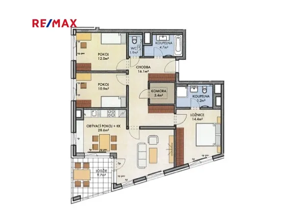 Prodej bytu 4+kk, Praha - Ruzyně, Stočesova, 101 m2