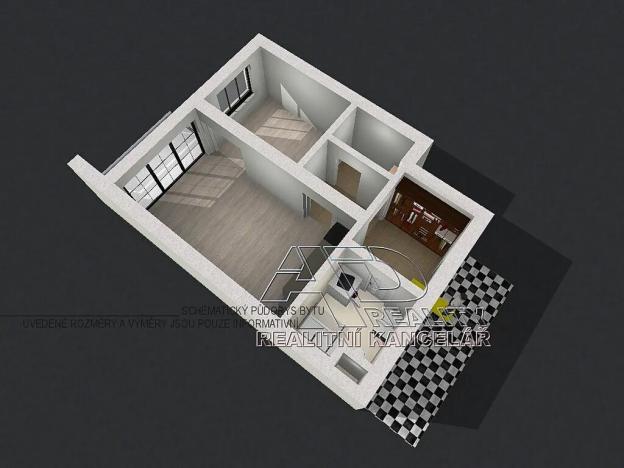 Pronájem bytu 2+kk, České Budějovice, 47 m2