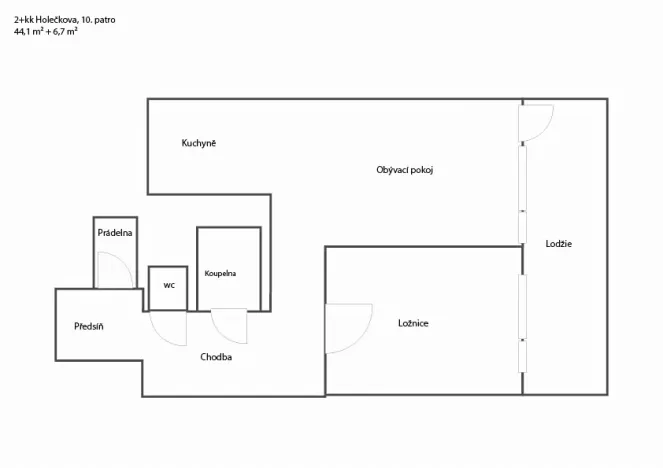 Prodej bytu 2+kk, Praha - Smíchov, Holečkova, 51 m2