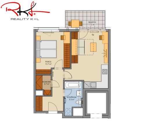 Prodej bytu 2+kk, Praha, 53 m2