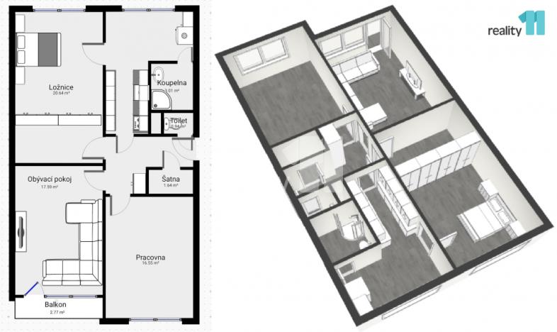 Pronájem bytu 3+1, Děčín - Děčín IX-Bynov, Nálepkova, 79 m2
