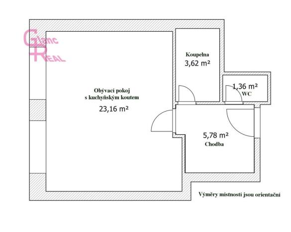 Pronájem bytu 1+kk, Brno - Líšeň, Poslušného, 33 m2