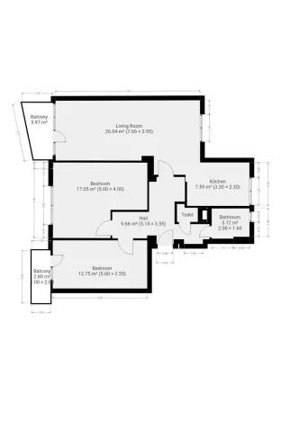 Pronájem bytu 3+1, Praha - Krč, Rosečská, 84 m2