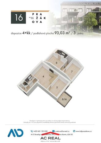 Prodej bytu 4+kk, Brno - Horní Heršpice, Pražákova, 97 m2