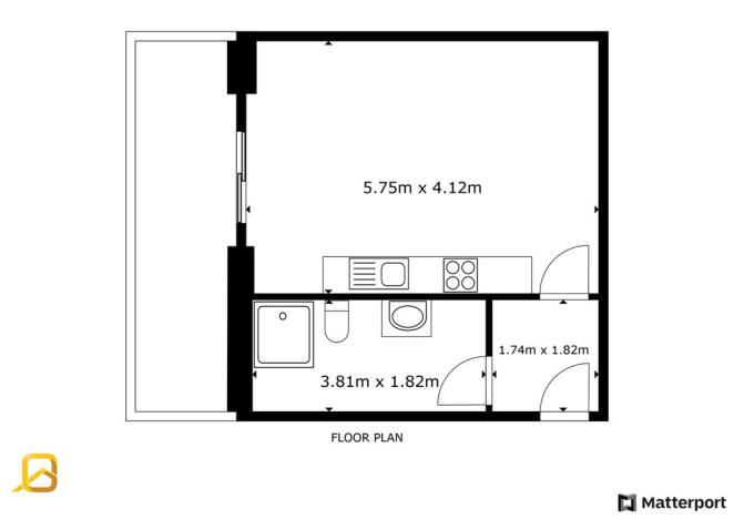 Pronájem bytu 1+kk, Zlín - Prštné, Elektrická, 33 m2