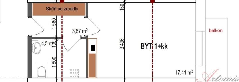 Pronájem bytu 1+kk, Staříč, Fryčovická, 30 m2