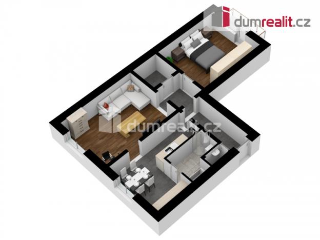 Pronájem bytu 2+1, Břeclav - Poštorná, Budovatelská, 56 m2