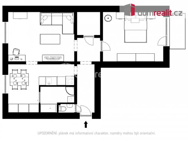Pronájem bytu 2+1, Břeclav - Poštorná, Budovatelská, 56 m2