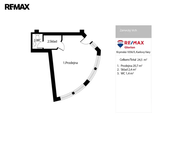 Prodej obchodního prostoru, Karlovy Vary, Zámecký vrch, 30 m2