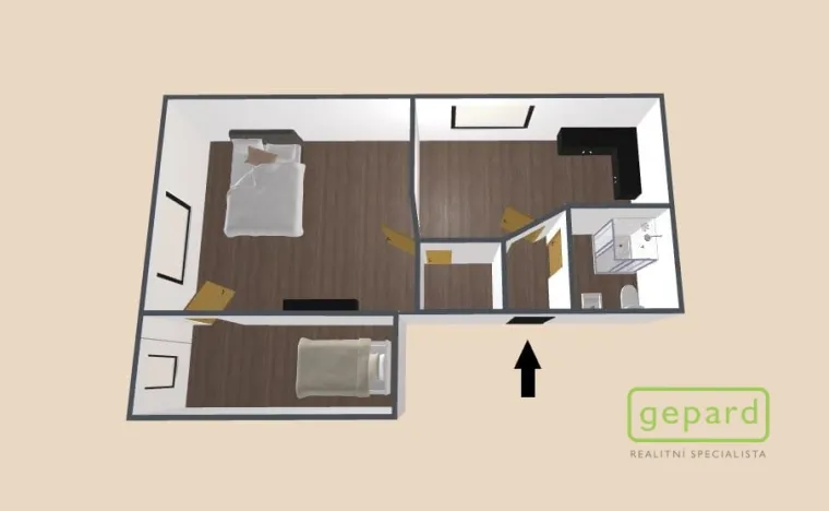 Prodej bytu 2+1, Liberec, Cesta JZD, 53 m2