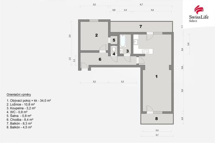 Prodej bytu 2+kk, Praha - Holešovice, U průhonu, 62 m2