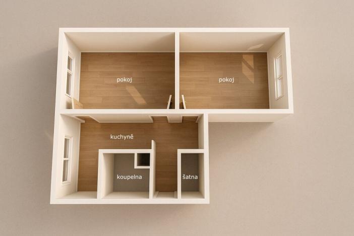 Prodej bytu 2+1, Chomutov, Bezručova, 67 m2