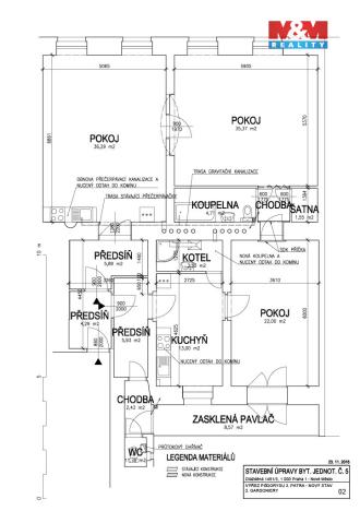 Prodej bytu 3+1, Praha, Dlážděná, 145 m2