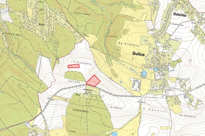 Prodej podílu pole, Sulice, 10523 m2
