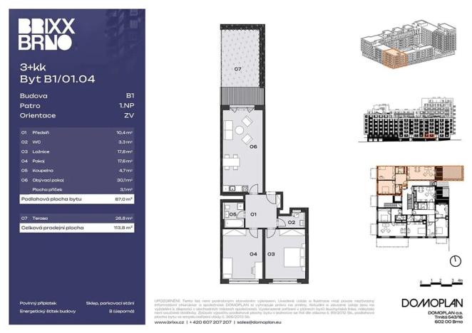 Prodej bytu 3+kk, Brno, Jihlavská, 87 m2