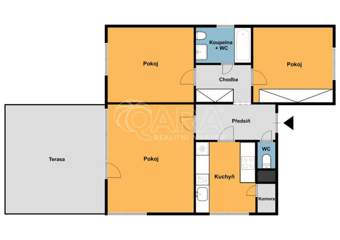 Pronájem bytu 3+1, Praha - Nebušice, K Noskovně, 70 m2