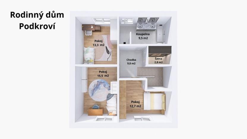 Prodej rodinného domu, Šternberk, Hvězdné údolí, 127 m2