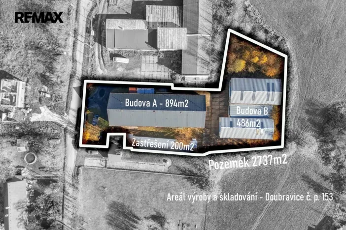 Prodej skladu, Doubravice, 1380 m2