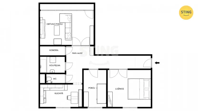 Prodej bytu 3+1, Ostrava, Jugoslávská, 77 m2