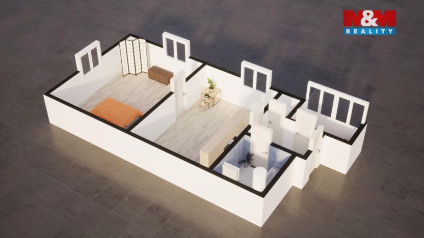 Prodej bytu 2+kk, Ústí nad Labem - Klíše, Na Popluží, 166 m2