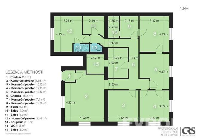 Pronájem obchodního prostoru, Praha - Libeň, náměstí Dr. Václava Holého, 300 m2