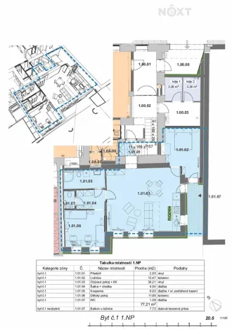 Pronájem bytu 3+kk, Hluboká nad Vltavou, Masarykova, 84 m2