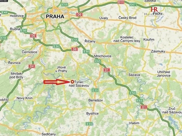 Pronájem bytu 1+kk, Týnec nad Sázavou, 25 m2