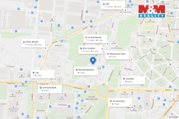 Pronájem bytu 1+kk, Plzeň, Měděná, 35 m2