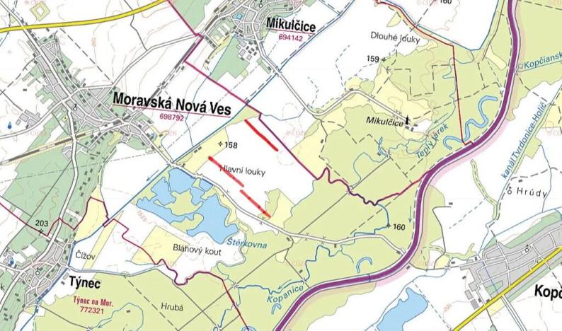 Prodej pole, Moravská Nová Ves, 18303 m2