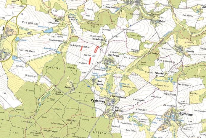 Prodej pole, Vyklantice, 7316 m2