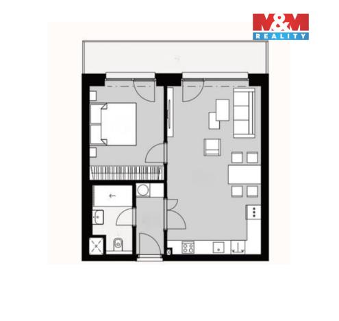 Pronájem bytu 2+kk, Kladno, Ke křížku, 54 m2