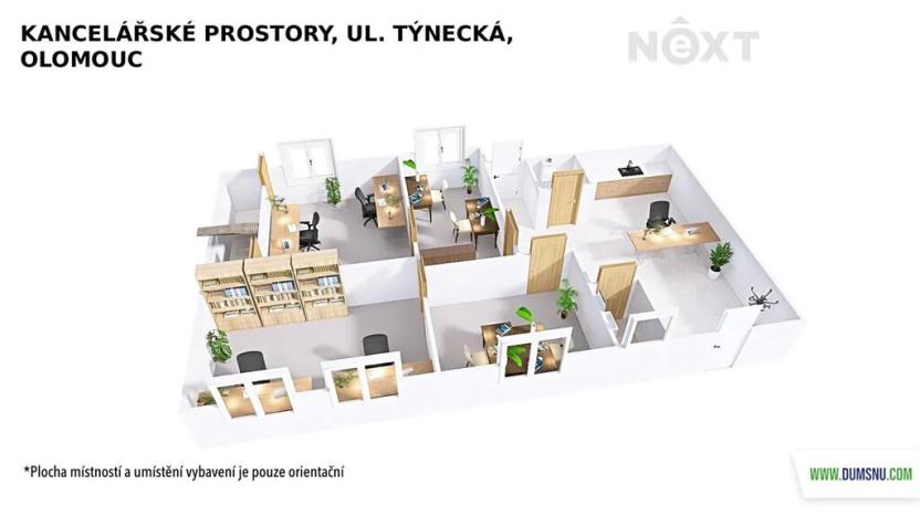 Pronájem kanceláře, Olomouc, Týnecká, 100 m2