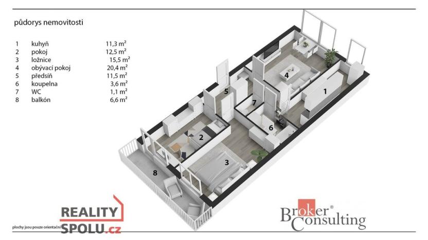 Pronájem bytu 3+1, Pardubice - Rosice, Oskara Brázdy, 82 m2