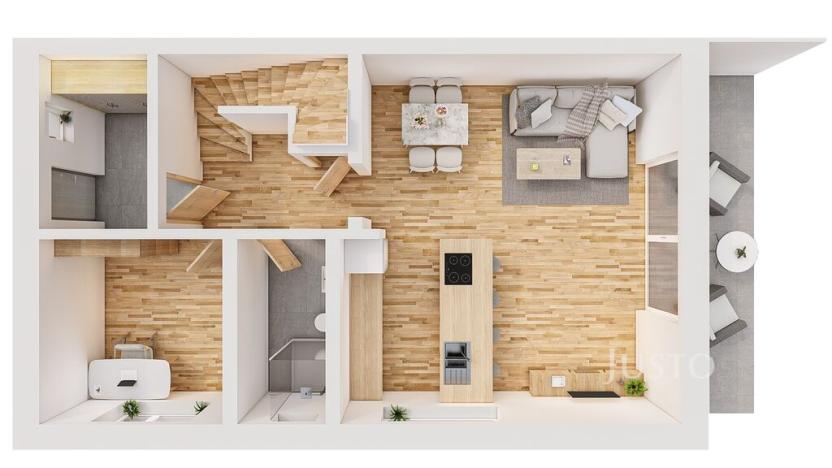 Prodej rodinného domu, Boršov nad Vltavou - Poříčí, Severní, 121 m2