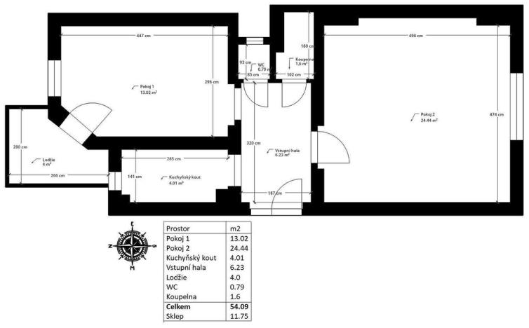 Prodej bytu 2+1, Pardubice - Zelené Předměstí, K Višňovce, 75 m2
