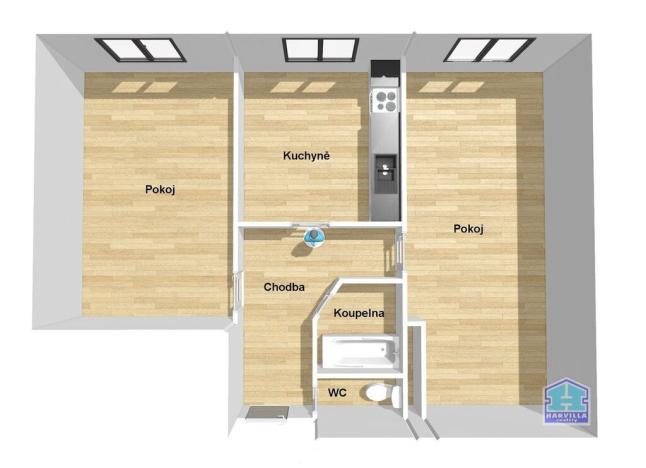 Prodej bytu 2+1, Měčín, Sadová, 67 m2