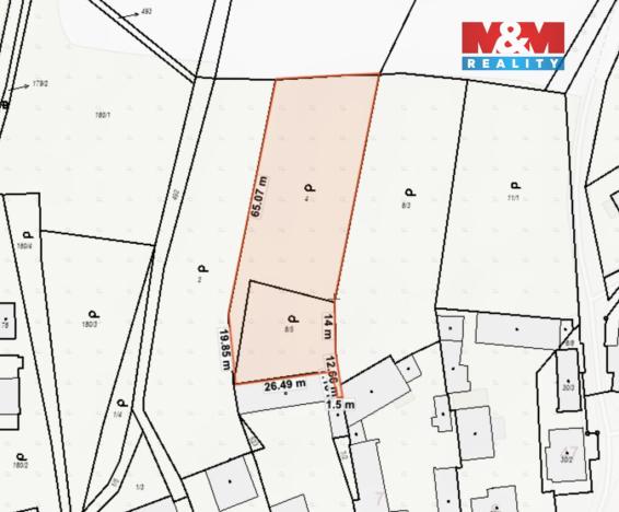 Prodej zahrady, Havlíčkův Brod - Květnov, 613 m2